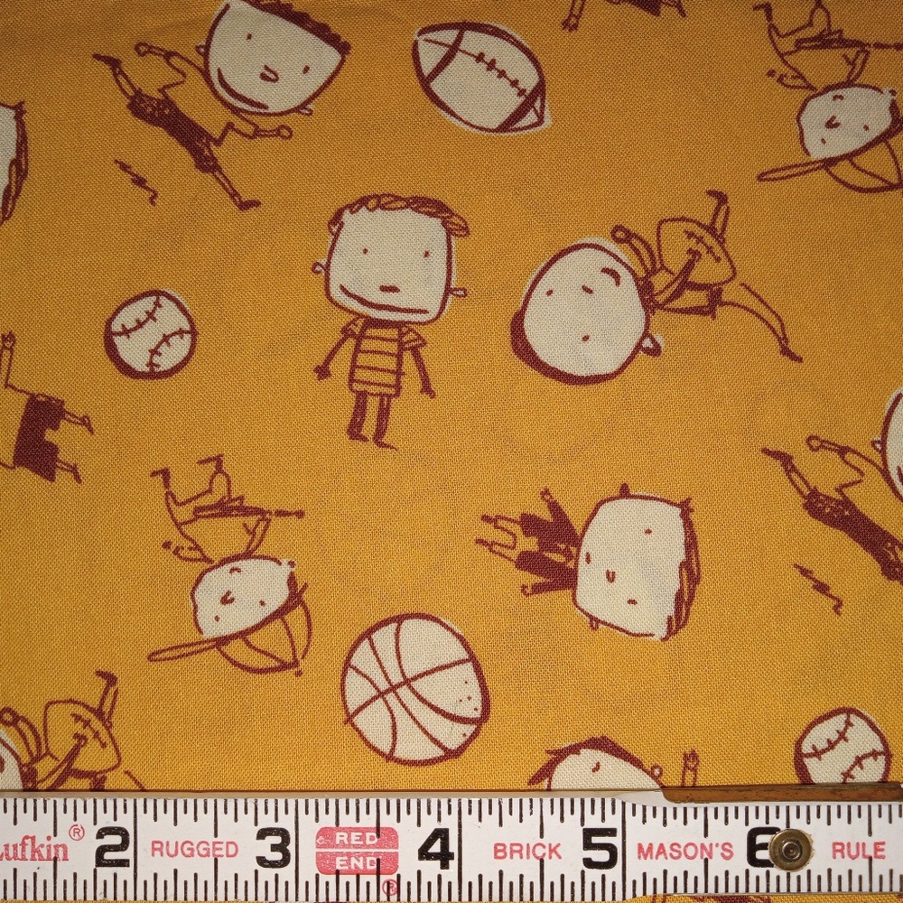 FREE SPIRIT Cotton Novelty Sewing  Fabric BOYS TOSS - 2 Yards